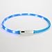 ITERY Dog Collar, Led USB Rechargeable Pet Safety Collar Waterproof Light up Adjustable Flashing Collar (Blue)