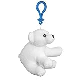 Stuffed Polar Bear Clip Toy Keychain By Wild Life Artist