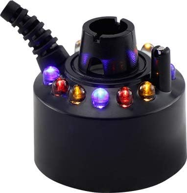 Demlor 12 LED Changing Color Water Fountain Pond Mist Maker Mister Fogger with Splash Guard