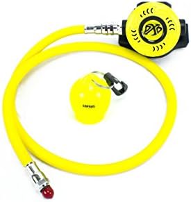 DXD Scuba Diving Octo With 36" Flex Yellow Hose Balanced Octopus Compatible with up to 40% nitrox Free Sopras Sub Octo Keeper