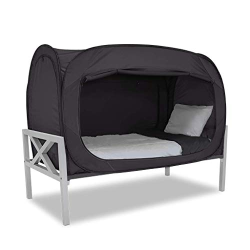 black bed tent