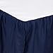 TILLYOU Mini Crib Skirt Ruffled, Microfiber Portable Crib Bed Skirt for Baby Boys and Girls, 24’' X 38’’, 10.5'‘ Drop, Navy Blue