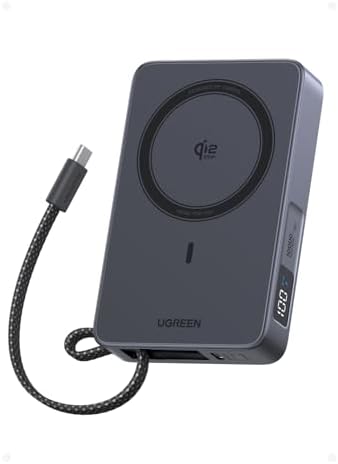 Magflow Qi2 25W Power Bank Magsafe 10000mAh USB C PD 30W (Gris)