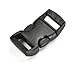 20 Pack Black Contoured Side Release Plastic Buckles with 3/8