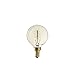 Brooklyn Bulb Co. Candelabra Edison Light Bulbs, Vintage Style, Mini Globe G16.5, Fully Dimmable with Warm White Light, 40W (E12), Spiral Filament, Baltic Design - Set of 4