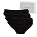 Hesta Rael Women's Organic Cotton Basic Panties Underwear 3 Pack (Medium, 3Blacks)