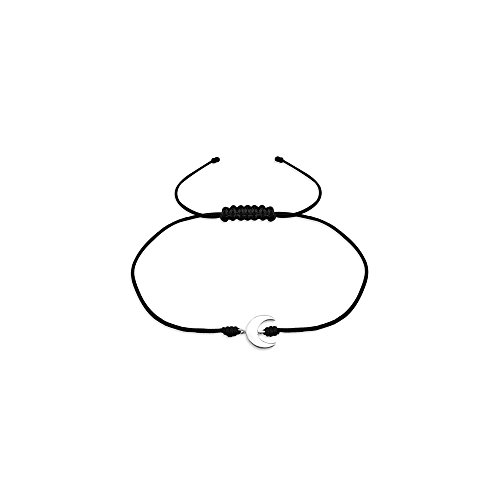 925 Sterling Silver + Nylon Cord Moon Corded Bracelets