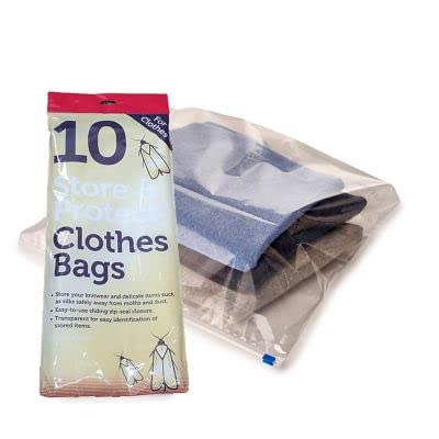 10 Lakeland Store & Protect Zip Seal Clothes Storage Bags – Protect From Dust & Moths 35cm x 45cm