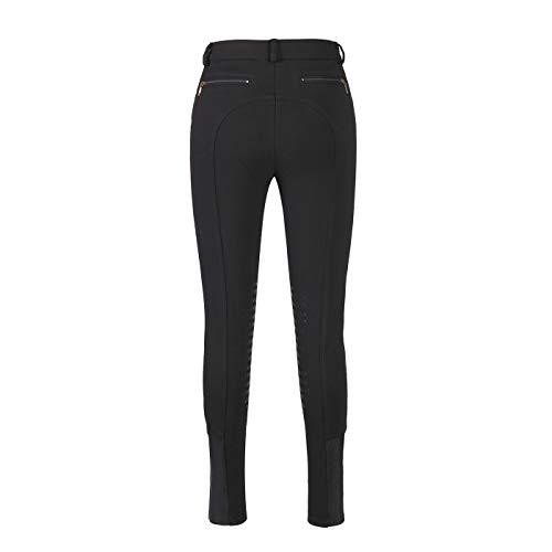 image for HR Farm Ladies Middle Rise Knee Patch Silicone Knit Breeches Women Rid