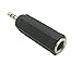 CERRXIAN 3.5mm 1/8 3 Pole Male Plug to 6.35mm 1/4 Inch Female Stereo Jack Audio Adapter Headphone Microphone Converter Connector-2 Pack