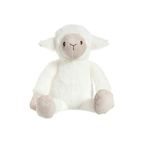 Apricot Lamb Toys Baby Boys & Girls Cozy Fuzzy Toy Animals Plush Lamb Stuffed Sheep (White, 14" x 4" x 5")