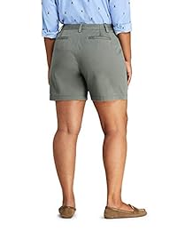 Pantalones cortos chinos de talla grande de 7 "para dama, talla grande Lands 'End