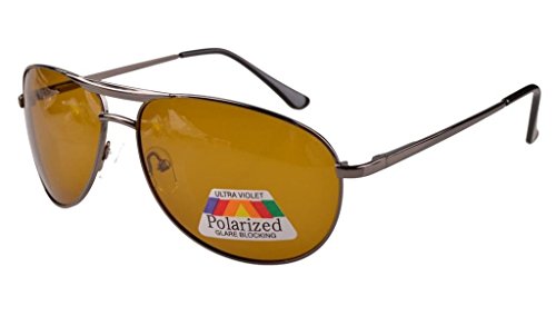 Eyekepper Pilot Spring Hinge Polarized Lens Day/Night Vision Driving Glasses Sunglasses