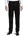 Haggar mens Cool 18 Hidden Expandable Waist Pleat Front Pant- Regular and Big & Tall Sizes dress pants, Black, 40W x 30L US