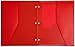 Mead Trapper Pocket Folder, Plastic, 2 Pockets, 8.5 x 11 Inches, Red (33220)