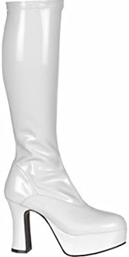 white 60s boots fancy dress