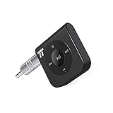 15 Hour Bluetooth Receiver/Bluetooth Car Kit, TaoTronics Portable Wireless Audio Adapter 3.5mm Aux Stereo Output (Hands-Free Calling, Bluetooth 4.2, A2DP, CVC Noise Cancelling)