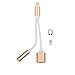 2 in 1 Lightning to 3.5mm Audio Adapter for iPhone 7, Amavasion Charger and 3.5mm Earphone Jack Cable Adapter (with Lightning Port Charging + 3.5 mm Port)