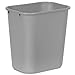Rubbermaid Commercial Products Fg295600Gray Plastic Resin Deskside Wastebasket, 7 Gallon/28 Quart, Gray primary