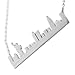 Spinningdaisy Handcrafted Empire State Building NYC cityscape Necklace Silver