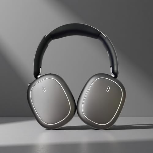 HeadCore ND905-ANC Auriculares Inalámbricos de Diadema Bluetooth 5.4 Cancelación de Ruido Activa 40H Autonomía Bajo Potente Cascos con Micrófono para Llamadas Almohadas Magnéticas Negro