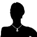 Mia Sarine Cubic Zirconia Double Circle Necklace for Women in Rhodium Plated 925 Sterling Silver