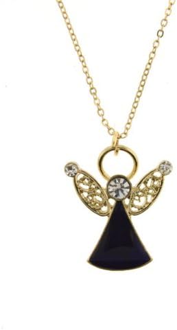 Beautiful Angel Mood Stone Pendant Necklace in Gold Tone
