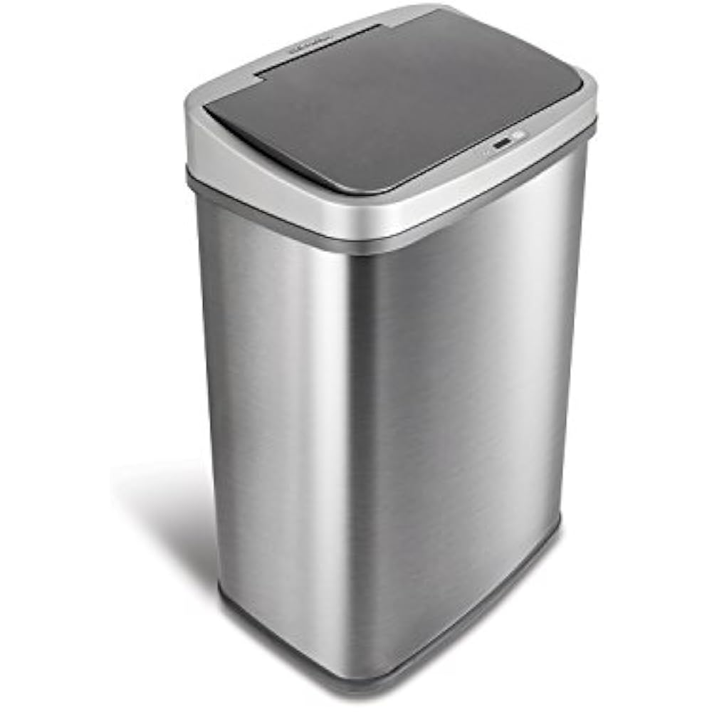 Large Touchless Trash Can 13 Gallon Motion Sensor Automatic Stainless