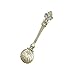 Verdental Retro Stereoscopic Coffee Spoon Tea Spoon Dessert Spoon Mixing Spoon Ice Cream Spoons with Fruit Fork Set of 6 (Silver)