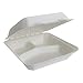 brheez Disposable Clamshell To-Go Containers – Bagasse Fiber Biodegradable Containers with Lids for Takeout, Parties, & Holidays – Pack of 50 Chemical-Free, 3-Compartment Boxes, 9