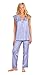 Shadowline Women’s Lace Cap Sleeve Pajama Set Top 27”- Bottom 40.5” Length