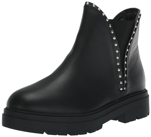 EVANS Women's WIDE FIT Gia Stud Ankle Boot, Black