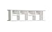 Prepac Wall Mounted Desk Hutch, 48 x 10.5, White