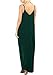 PrinStory Women's Loose Maxi Dresses Casual Long Dresses with Pockets Dark Green-XL