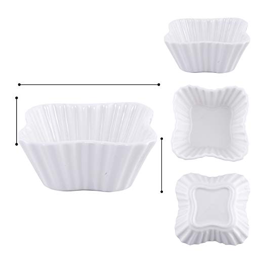 image for AHUA 3 oz Porcelain Ramekins,Dessert Bowls,Ice Cream Bowls,Snack Bowls