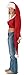 Fun World Costumes Women's Adult Long Santa Hat, Red/White, One Size