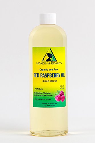 Red Raspberry Seed Oil Organic Refined Cold Pressed 100% Pure 16 oz