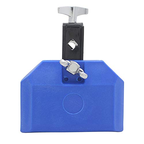 Florenceenid 1PC Blue Percussion Drum Bell Block Cowbell Cow Bell Mountable Mallet Musical Instrument Accessory Parts