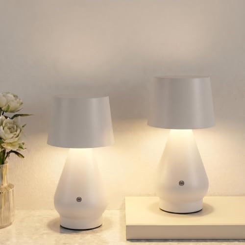 Wciot Cordless Rechargeable Small Table Lamp-touch