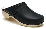 AM-Toffeln 100 Wooden Clog in navy leather