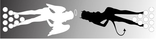 8-Foot Professional Beer Pong Table w/Cup Holes - Good n Bad Graphic - Thumbnail 5
