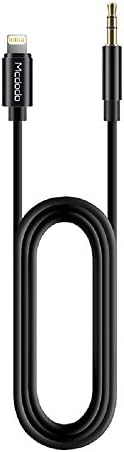 MDD-LTO3B 3.5 mm Male to Lightning Aux Audio Stereo Cable,AUX Adapter Audio Earphone Adapter for iPhone7,7Plus,6 6S 6Plus,iPad and iPod (3.28Ft/1M) (Black)
