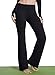 Bamans Womens Comfort Fit Bootcut Yoga Pants Workout Running Non See Through Slim Stretch Wide Leg Yoga Leggings