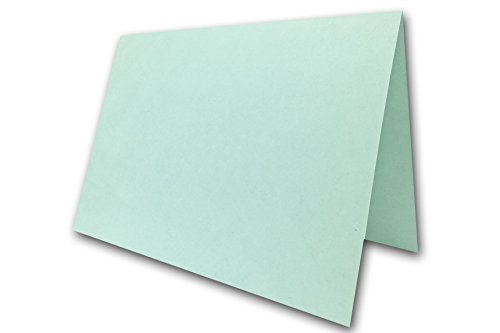 Blank A7 Folded 5" x 7" Greeting Cards lightweight 74# cover 100 Pack - Design your own card (Pale Blue)