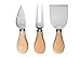 Cheese Board Set - Set Includes 3 Piece Cheese Knife Set & 4 Small Cheese Serving Forks - Plus Porcelain Dish for Sauces & Condiments by Decodyne