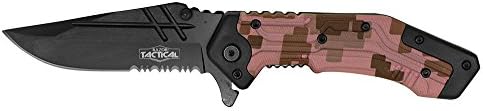 RAZOR TACTICAL AO Folding Knife, Pink Digital Camouflage, 4.75"