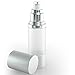 Cosmetic Packaging Now! Luxe Airless Bottle, 30 ML, Frosted Bottle w/Matte Silver