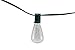 fantado 10 Socket Outdoor Patio String Light Set, S38 Clear Bulbs, 10 FT Black Cord w/ E12 C7 Base by PaperLanternStore