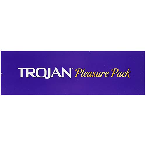 TROJAN PLEASURE VARIETY PACK LUBRICATED CONDOMS – 12 COUNT
