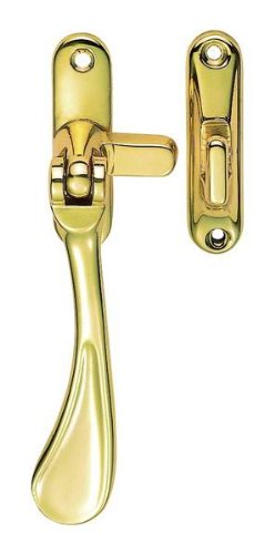 Carlisle Brass - Victorian Spoon End Window Casement Fastener Handle Non-handed for Wooden/Timber Windows (Polished Brass)